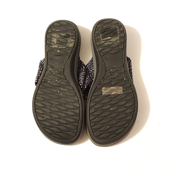 CLOUDSTEPPERS by CLARKS Women's Size 7 Arla Glison Slides Sandals Grey/White - Picture 9 of 10